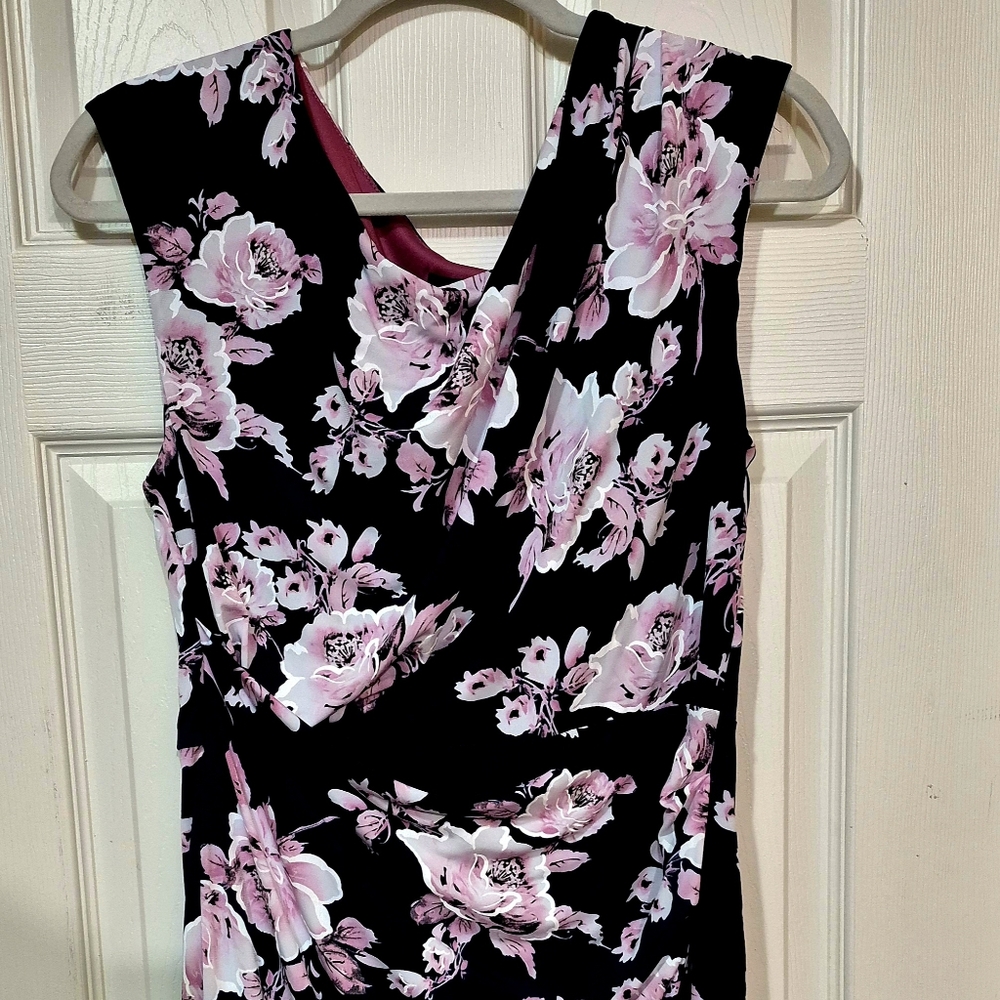 Connected Apparel Black and Pink Dress